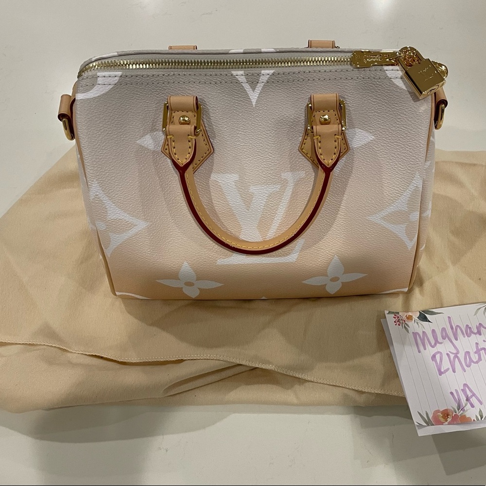 Brand new never carried Louis Vuitton Speedy 25 By the Pool Brume